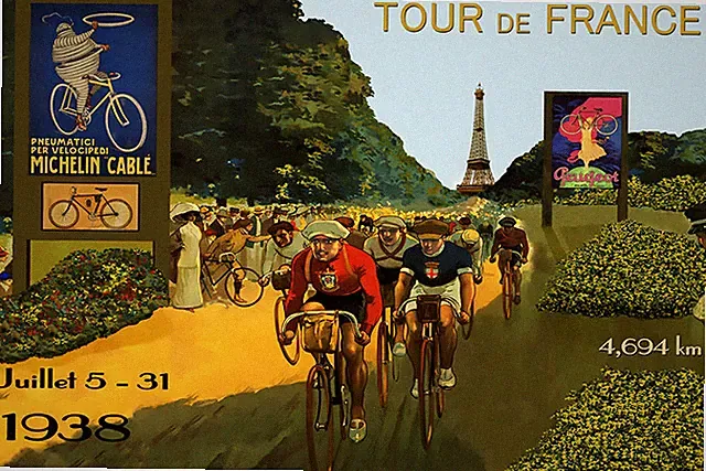 1938 Bicycle Tour de France Bike Cycle Art Wall Room Poster - POSTER 20x30