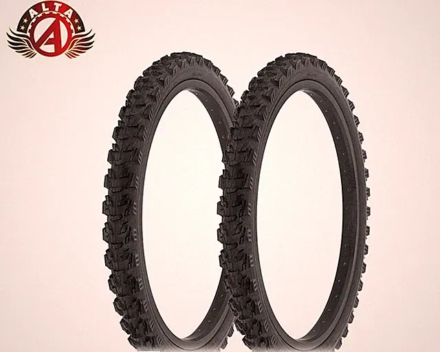 2 Alta HIGH Performance M.T.B BICYCLE 20"x 2.00" Black DURABLE Knobby Rough TIRE