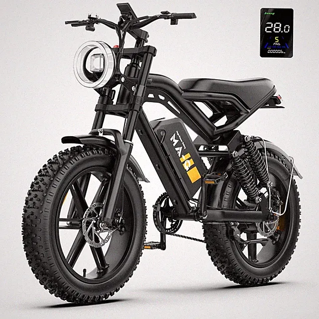 20" FAT TIRE ADULTS ELECTRIC BIKE 1500W PEAK 28MPH 48V 20AH MOUNTAIN EBIKE US