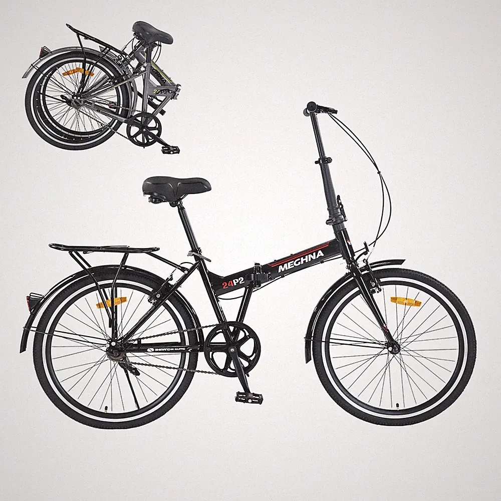24 Inch City Commuter Bike for Adults with Fenders Single Speed Dual V-Brake