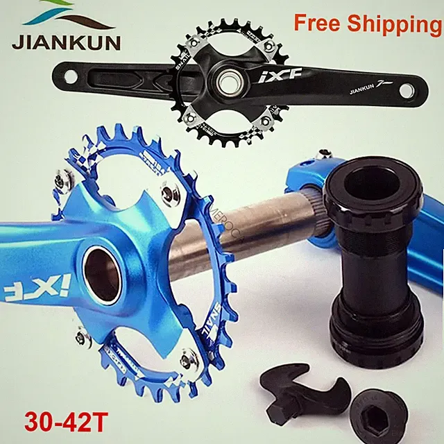 30-42T 104bcd MTB Bike Crankset 170mm Crank Arm Bottom Bracket Chainrings