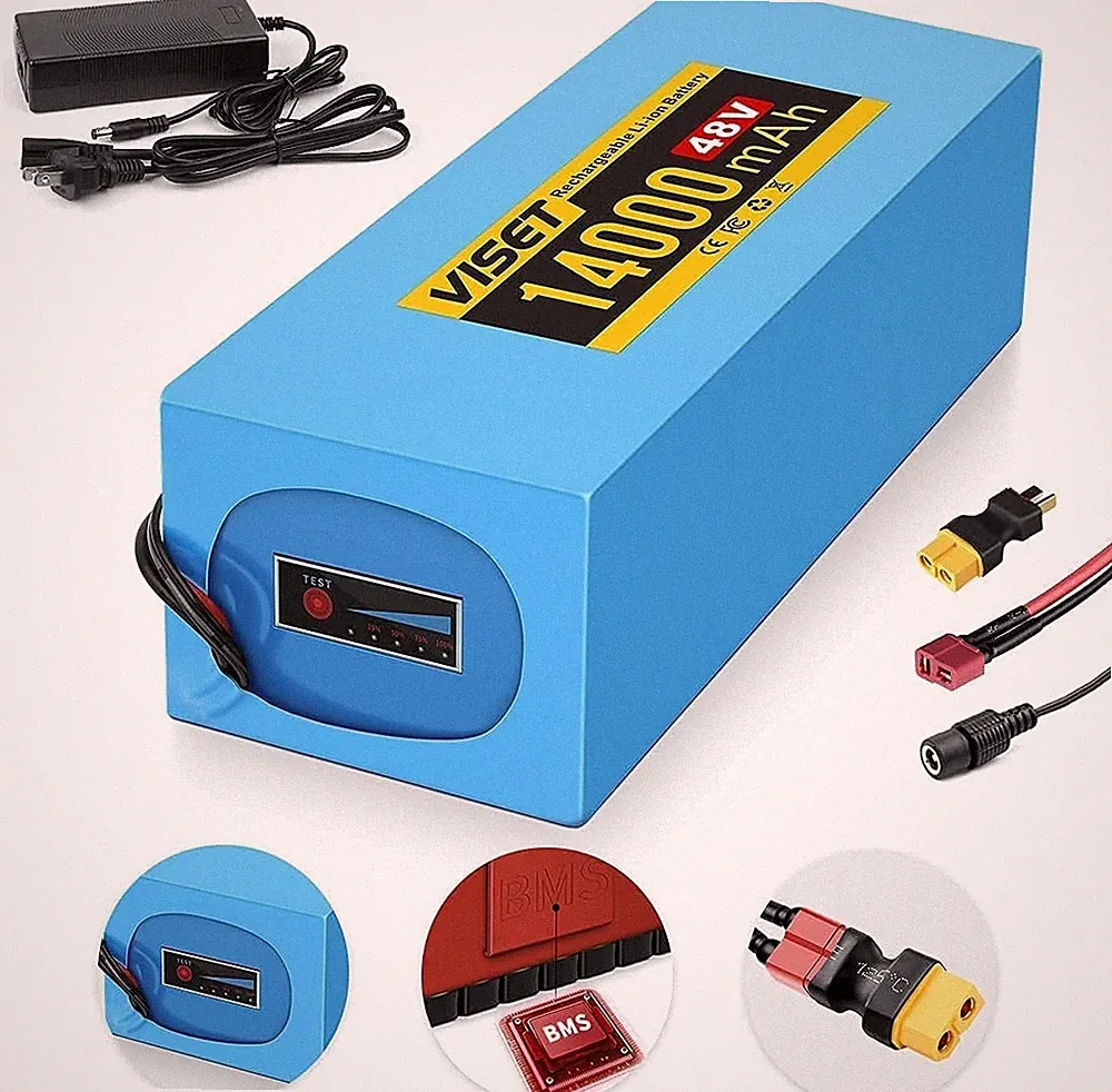 48V 14Ah Ebike Battery Lithium ion Battery for 250W-1000W Electric Bicycle 30A