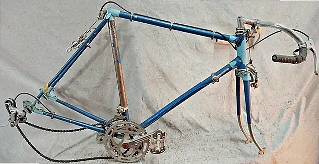 65' Japanese Fixie Touring Road Bike Frame 59cm Large Lugged Steel Commuter Cafe