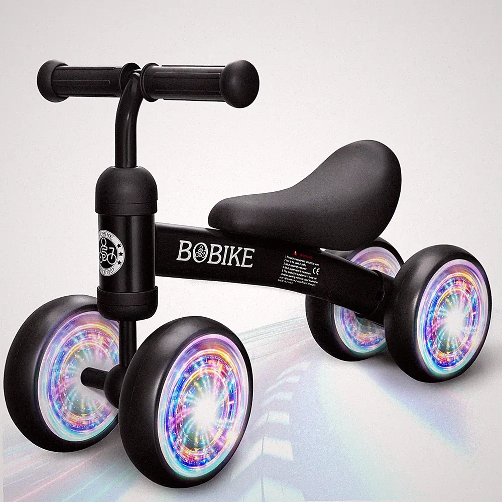 Baby Balance Bike 12-36 Months Toddler Walker No Pedal 4 Wheels Bicycle