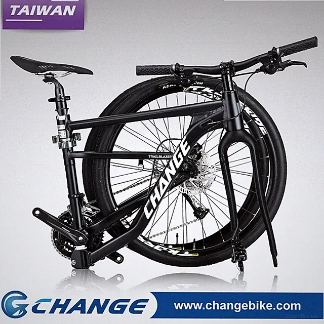 Hybrid Bike 27.5" Lightweight Folding Road Carbon Fork Shimano DF-910K Size 19"