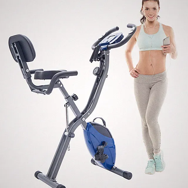 ndoor Folding Exercise Bike Stationary Cycling Bicycle Fitness Workout Bike