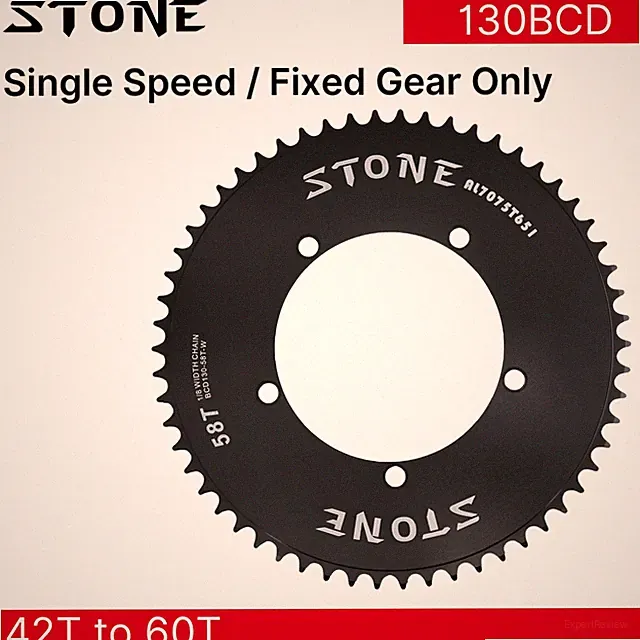 Stone 130 BCD Chainring Fixed Gear Track Bike Fixie Round 42T to 60t 130bcd