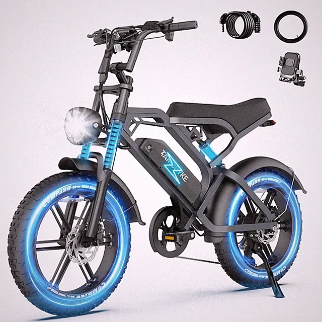 Tamobyke Electric Bike for Adults 1500W 30MPH 48V/15.6Ah 65Mi 20" Fat Tire Ebike