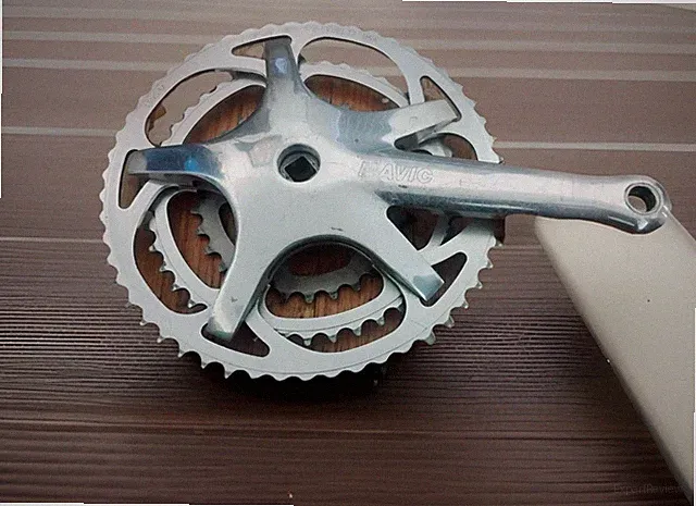 Vintage MAVIC Starfish Triple Crank Set 170mm Road Touring Bike 53/42/30 France