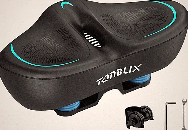 Wide Bike Seat for for Men & Women, 6Cm Padding Comfortable Peloton Bike Seat Cu